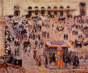 cour du havre gare st lazare 1893年 カミーユ・ピサロ パリジャン Oil Paintings